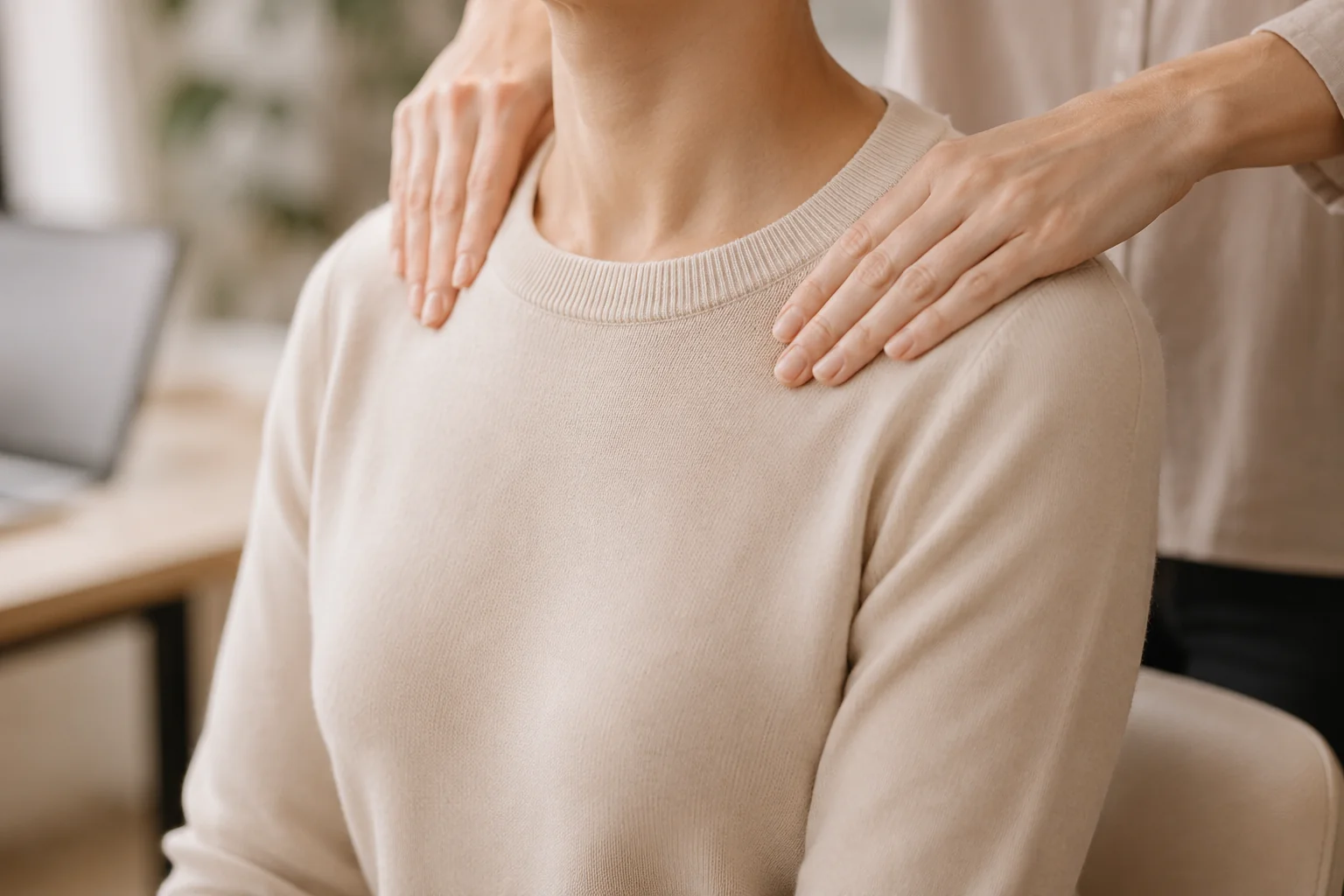 On-site workplace massage session
